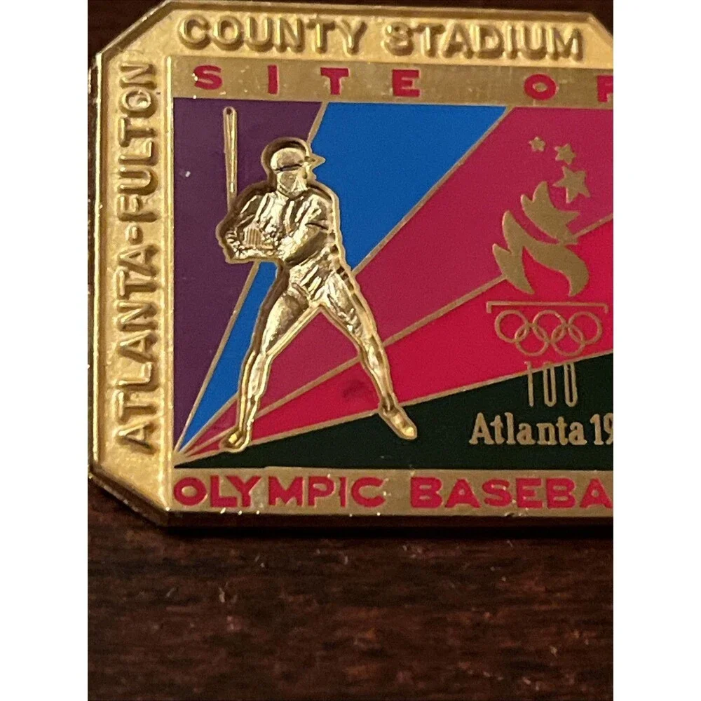 1996 Atlanta Olympics‎ Atlanta-Fulton County Stadium Baseball Site Lapel Hat Pin